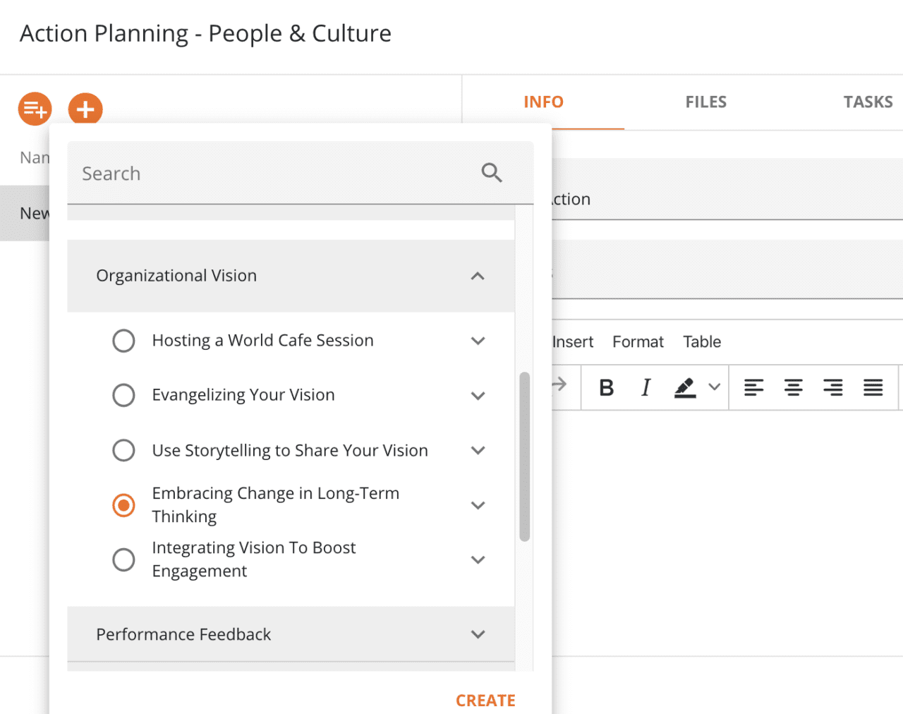Action Planning - TalentMap